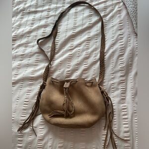 Stela 9 handmade brown leather satchel crossbody purse